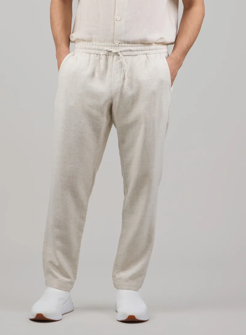Just Nature Straight Fit Soft Natural Casual Trousers